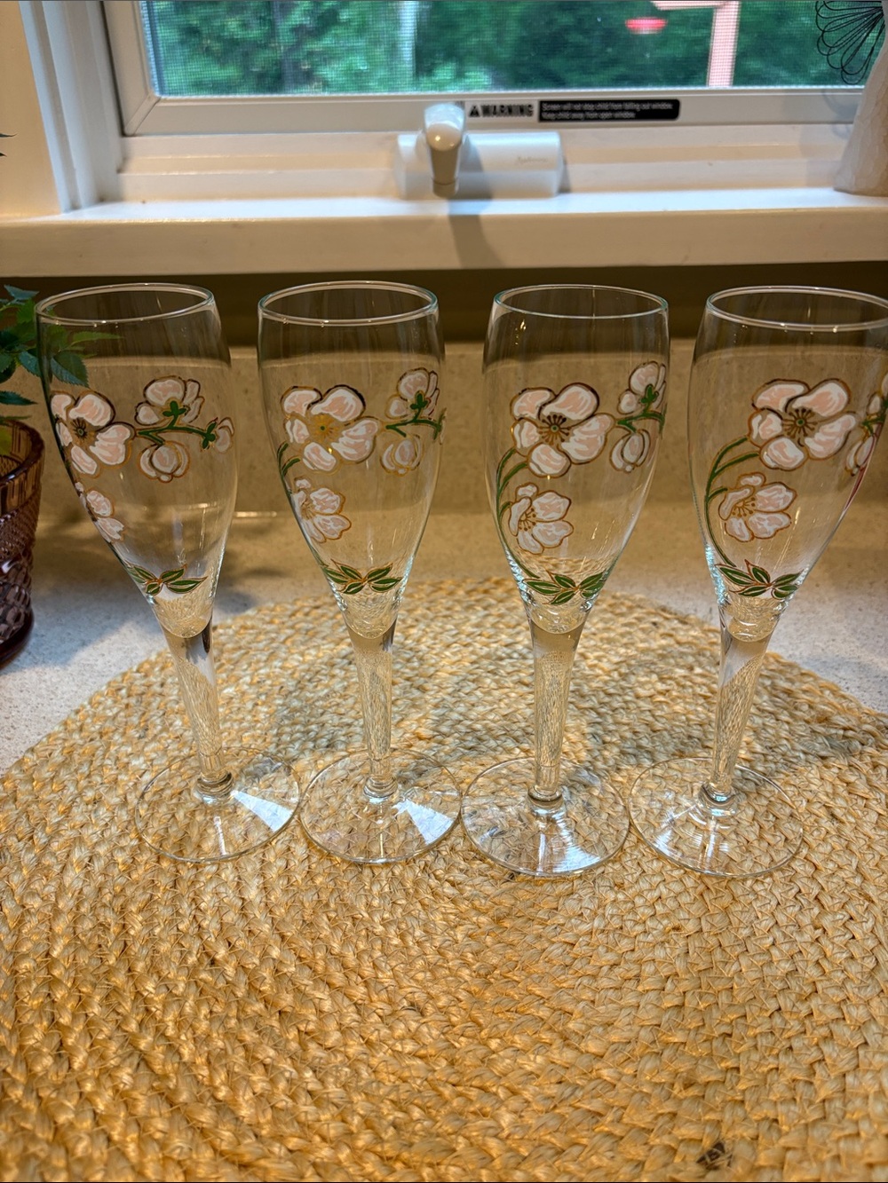 Set of (4) Perrier Jouet Champagne Glasses